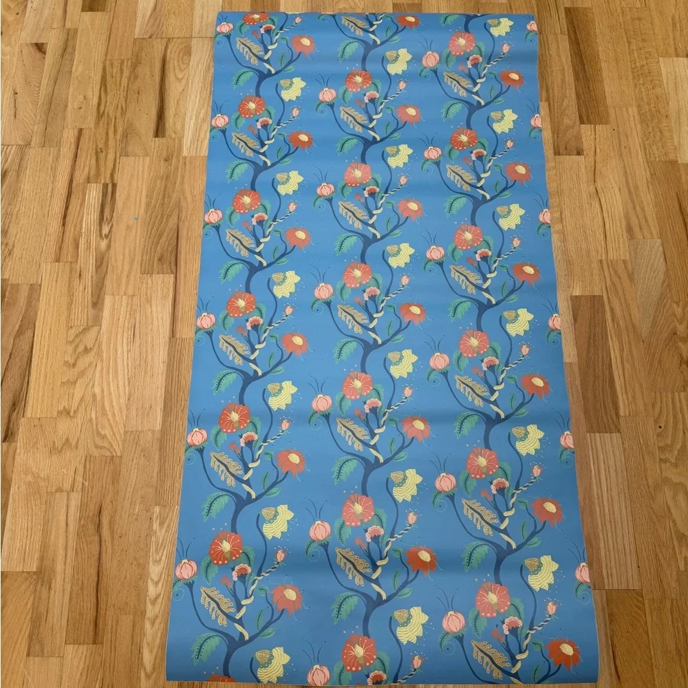Wallshoppe Blue Floral Wallpaper Rolls 8 available